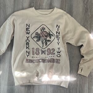 Abercrombie kids Cream Graphic Sweatshirt 11/12
